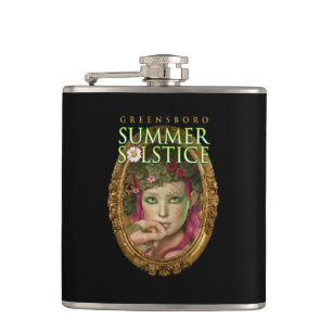 2017 Greensboro Summer Solstice Festival Keepsake Hip Flask