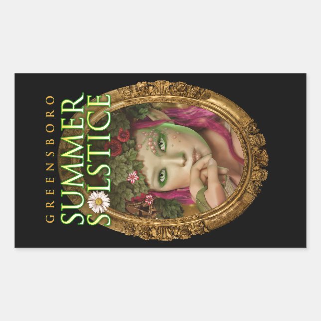 2017 Greensboro Summer Solstice Festival Souvenir Rectangular Sticker (Front)