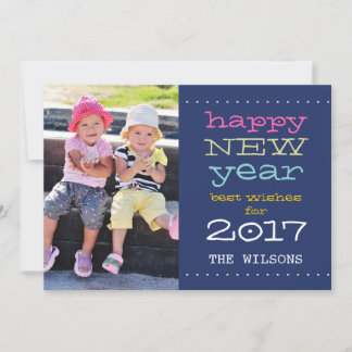 2017 Happy New Year Whimsical | Holiday Photo Card