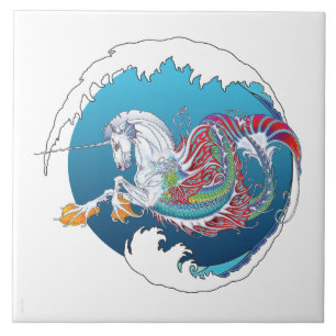 2017 Mink Nest Hippicorn 6" Tile Ocean