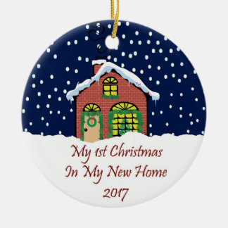 2017 My New Home Christmas Ceramic Tree Decoration