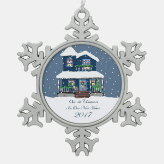 2017 New Home Our 1st Christmas Snowflake Pewter Christmas Ornament