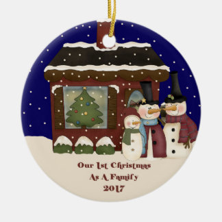 2017 Our 1st Christmas As A Family Ceramic Tree Decoration