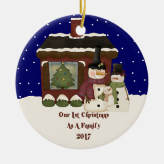 2017 Our 1st Christmas As A Family Ceramic Tree Decoration