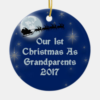 2017 Our 1st Christmas As Grandparents Ceramic Tree Decoration