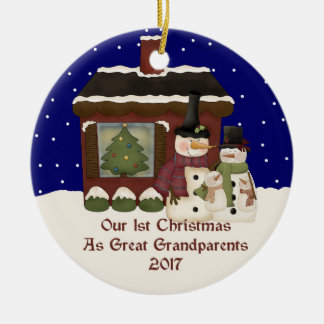 2017 Our 1st Christmas As Great Grandparent Ceramic Tree Decoration