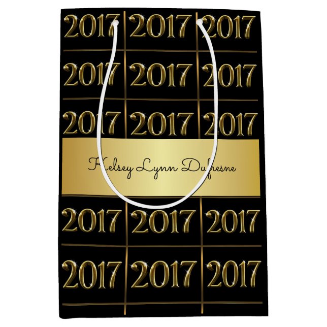 2017 Personalised Graduation Medium Gift Bag (Front)