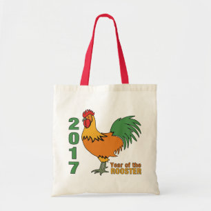 2017 Rooster tote bags
