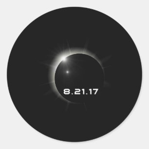 2017 Solar Eclipse Classic Round Sticker