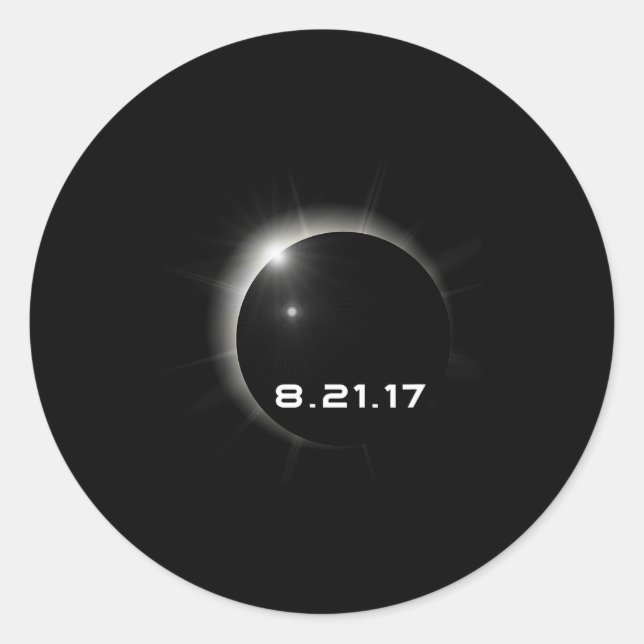 2017 Solar Eclipse  Classic Round Sticker (Front)