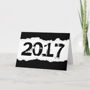2017 torn paper holiday card