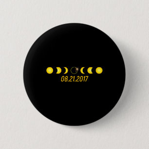 2017 Total Solar Eclipse 6 Cm Round Badge