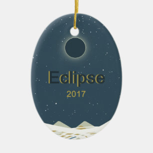 2017 Total Solar Eclipse Ceramic Tree Decoration