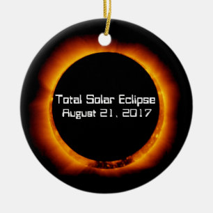 2017 Total Solar Eclipse Ceramic Tree Decoration