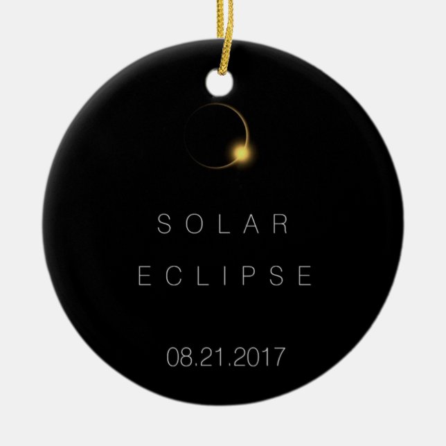 2017 Total Solar Eclipse Ceramic Tree Decoration (Front)