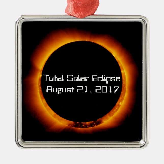 2017 Total Solar Eclipse Metal Tree Decoration (Front)