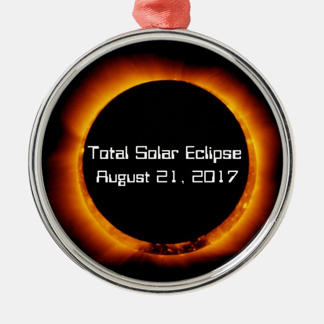 2017 Total Solar Eclipse Metal Tree Decoration (Front)