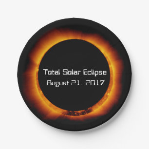 2017 Total Solar Eclipse Paper Plate