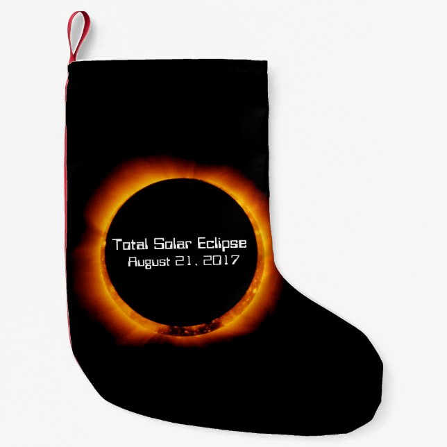 2017 Total Solar Eclipse Small Christmas Stocking (Front)