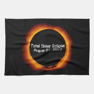 2017 Total Solar Eclipse Tea Towel