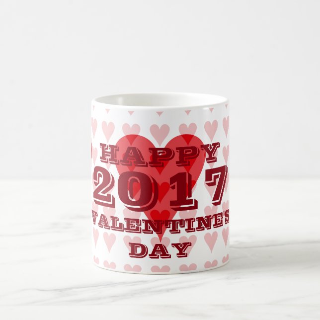 2017 Valentines Day Red Heart Coffee Mug by Janz (Center)