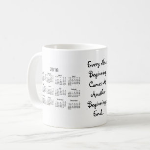 2018-2019 New Beginnings White Calendar by Janz Coffee Mug