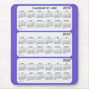 2018-2020 Slate Blue Calendar by Janz Mouse Mat