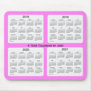 2018-2021 Violet 4 Year Calendar by Janz Mouse Mat