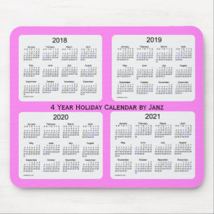 2018-2021 Violet Holiday Calendar by Janz Mouse Mat