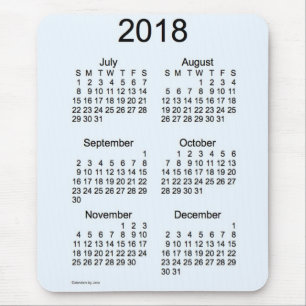 2018 Alice Blue 6 Month Calendar by Janz Mouse Mat