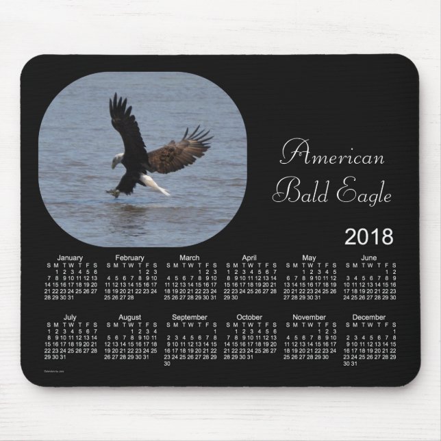 2018 Bald Eagle Calendar by Janz Mouse Pad (Front)