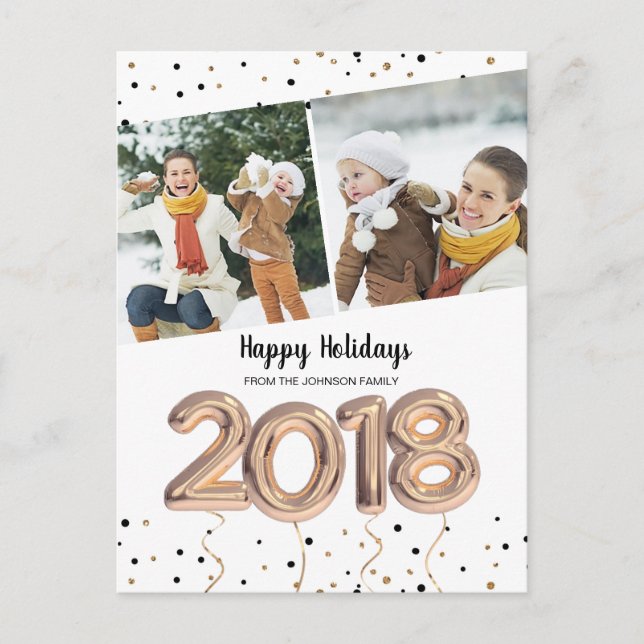 2018 balloon | postcards | New Year (Front)