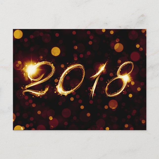 2018 (bokeh lights) postcard (Front)