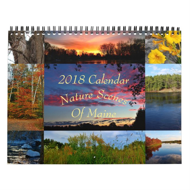 2018 Calendar Nature Scenes Of Maine (Cover)