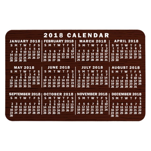 2018 Calendar (See Description for New Version)  Magnet (Horizontal)