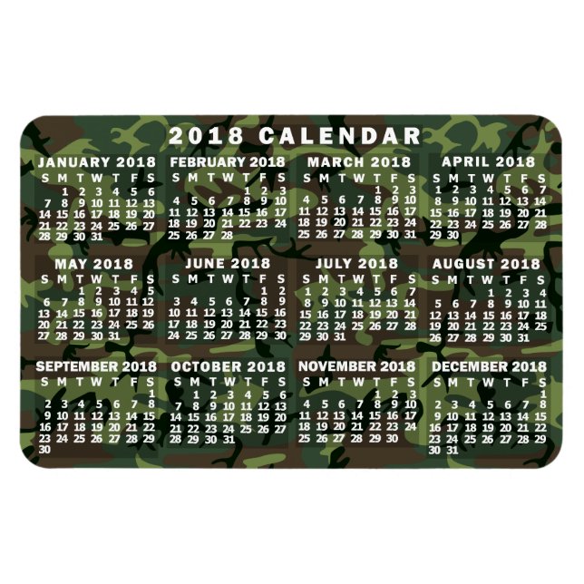 2018 Calendar (See Description for New Version)  Magnet (Horizontal)