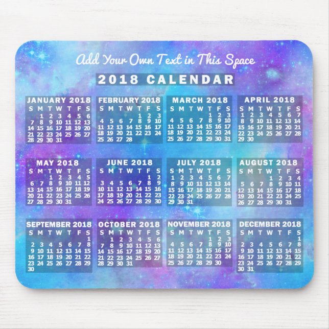 2018 Calendar (See Description for New Version)  Mouse Mat (Front)