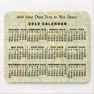 2018 Calendar (See Description for New Version) Mouse Mat