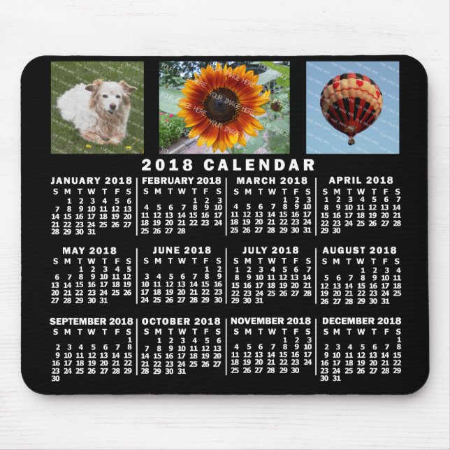 2018 Calendar (See Description for New Version)  Mouse Mat (Front)