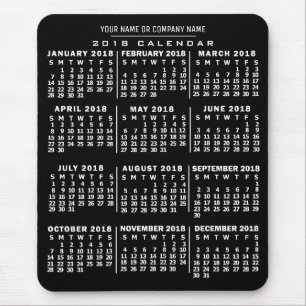 2018 Calendar (See Description for New Version) Mouse Mat