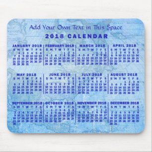 2018 Calendar (See Description for New Version) Mouse Mat