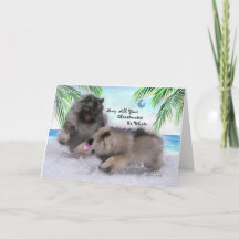 2018 Collectors Keeshond Christmas Card #2
