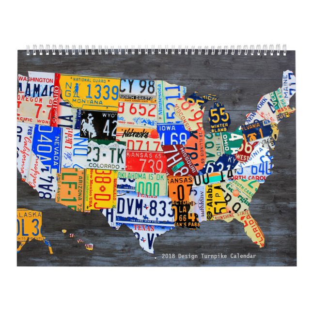 2018 Design Turnpike License Plates Calendar (Cover)