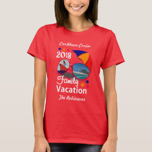 2018 Family Vacation Cruise Graphic Personalised T-Shirt