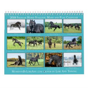 2018 Friesian Mare, Foal and Stallion Calendar
