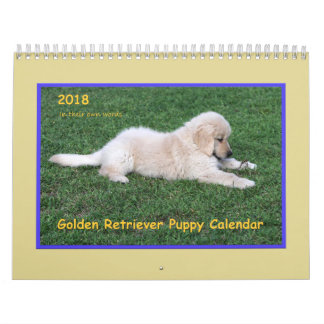 2018 Golden Retriever Puppy Calendar