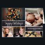 2018 Happy Holidays Family Photo Collage<br><div class="desc">Your beautiful family photos deserve to be shared during this time of year as you send warm wishes. Personalise this modern design with your family's Christmas Holiday greeting. Find the other pieces from the collection.</div>
