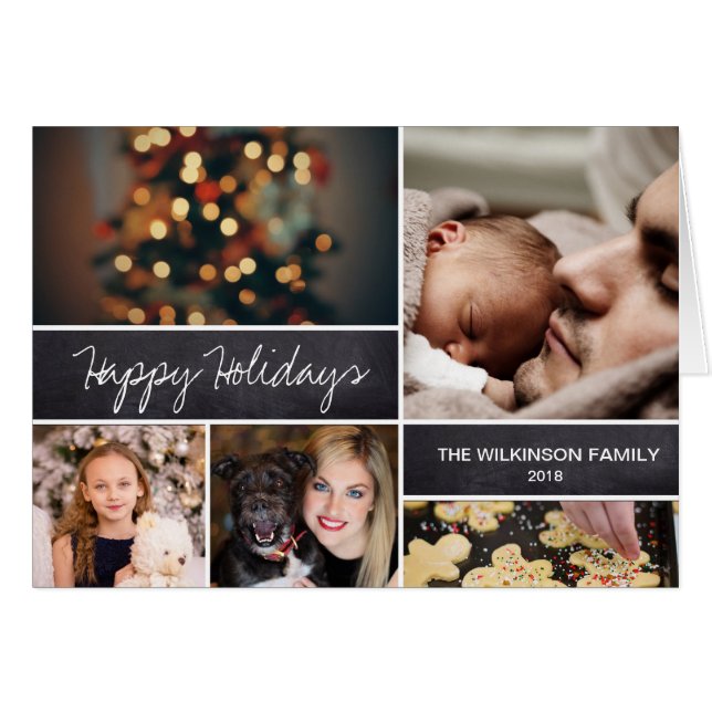 2018 Happy Holidays Family Photo Collage (Front Horizontal)
