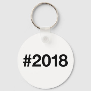 2018 Hashtag 7 Birthday Anniversary Key Ring