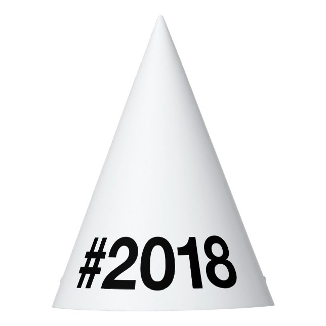 2018 Hashtag 7 Birthday Anniversary Party Hat (Front)
